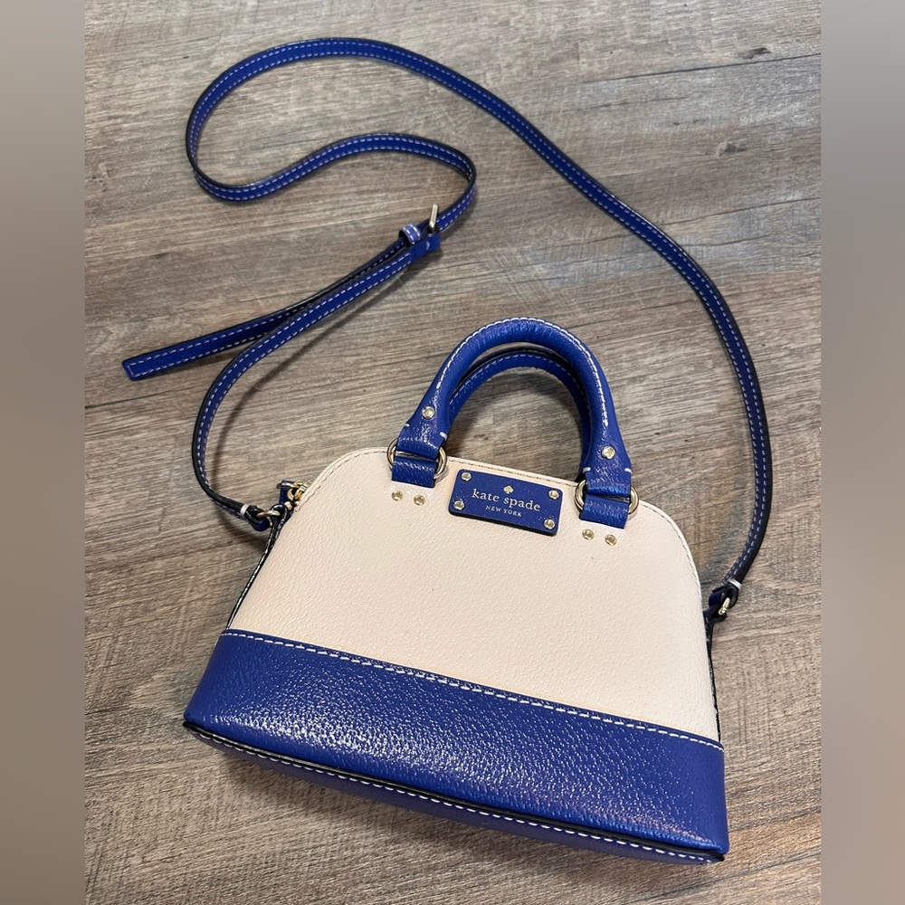 kate spade Mini Rachelle Wellesley Crossbody Bag - Pebble Blue Hyacinth